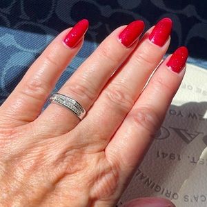 Stacked Swarovski Crystal Sterling Silver Ring